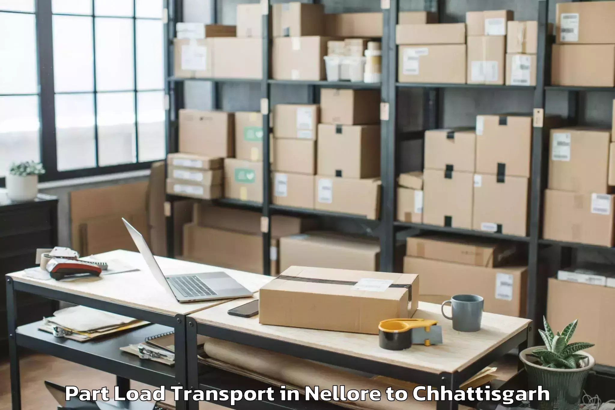 Affordable Nellore to Abhilashi University Raipur Part Load Transport